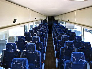 Charter and Shuttle Bus Full-size Motorcoach Interior